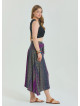 Purple Plus Size Skirt with Waist Tie 4596